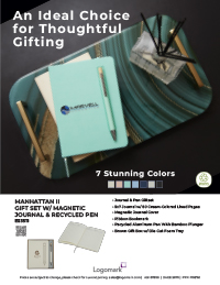ES3511 Manhattan II - Gift Set w/ Magnetic Journal & Recycled Pen